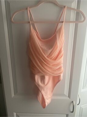 Joy Lab athletic‎ Workout Bodysuit Medium Peach NWT